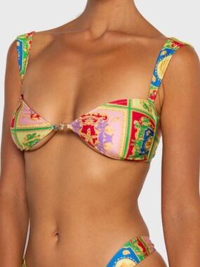 Sommer Swim Soriya Pisodonia Balconette Bikini Top Size Large